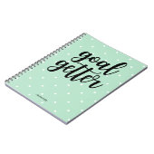 Mint Green-Stippen | Goal Getter Notitieboek (Linkerzijde)