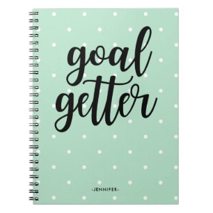 Mint Green-Stippen Goal Getter Notitieboek