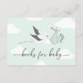 Mint Green Stork Books Request Insert Kaart (Achterkant)