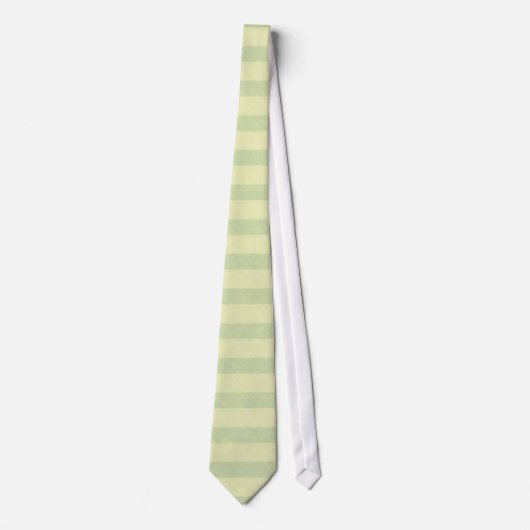 Mint Green Stripe Pattern Stropdas (Voorkant)