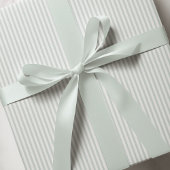Mint Green Striped Baby shower Cadeaupapier