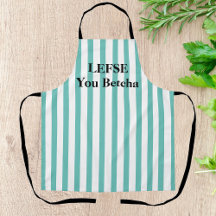 Mint Green Striped Lefse All-Over Print Schort