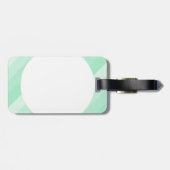 Mint Green Striped Modern Monogram Sjabloon Bagagelabel (Achterkant horizontaal)