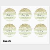 Mint Green Stripes Baby shower Sticker (Vel)