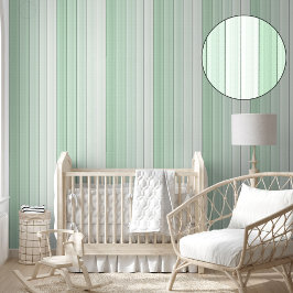 Mint Green Stripes Minimalistische moderne pastell Behang