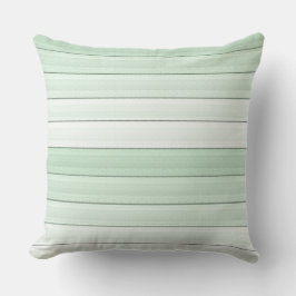 Mint Green Stripes Minimalistische moderne pastell Buitenkussen