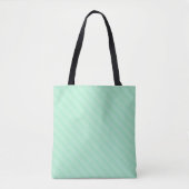 Mint Green Stripes Modern Design Trendy Sjabloon Tote Bag (Voorkant)