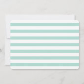 Mint Green Stripes Vrijgezellenfeest Kaart (Achterkant)