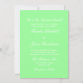 Mint Green Stylish Complementary Color Wedding Kaart (Voorkant)