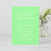 Mint Green Stylish Complementary Color Wedding Kaart (Staand voorkant)