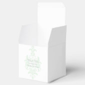 Mint Green Subtle Damask Favor Boxes Bedankdoosjes (Geopend)