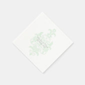 Mint Green Subtle Damask Paper Napkins Servetten (Hoek)