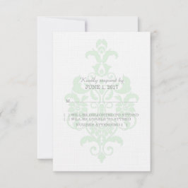 Mint Green Subtle Damask Response Kaart