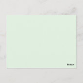 Mint Green Subtle Damask Table Number Briefkaart (Achterkant)