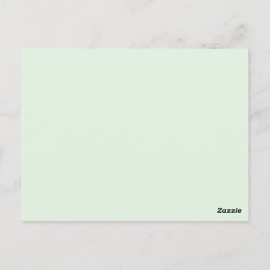 Mint Green Subtle Damask Table Number Briefkaart (Achterkant)