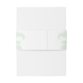 Mint Green Subtle Damask Wedding Belly Bands Uitnodigingen Wikkel (Achterkant Voorbeeld)