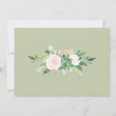 Mint Green Succulent Flower Wedding Save the Date (Achterkant)