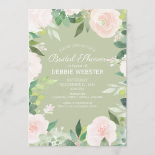 Mint Green Succulent Flower Wedding Vrijgezellenfe Kaart