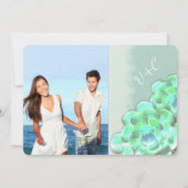 Mint Green Succulent Moderne bruiloft Kaart (Achterkant)