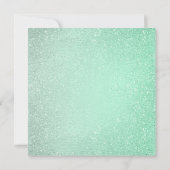 Mint Green Sweet 16 Birthday Monogram Glitter Kaart (Achterkant)