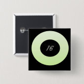 Mint Green Sweet 16 Vierkante Button 5,1 Cm (Voorkant /achterkant)