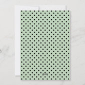 Mint Green Sweet Polka Dot Holiday Foto Flat Kaart (Achterkant)