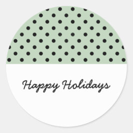 Mint Green Sweet Polka Dot Holiday Stickers