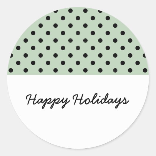 Mint Green Sweet Polka Dot Holiday Stickers (Voorkant)