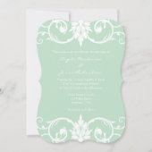 Mint Green Swirl Bracket Weddenschap Kaart (Voorkant)