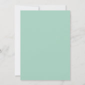 Mint Green Swirl Cross Bevestiging Uitnodiging (Achterkant)