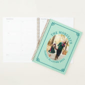 Mint Green & Teal Oval Photo Family Planner (Display)