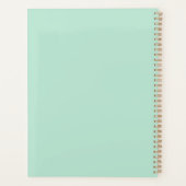 Mint Green & Teal Oval Photo Family Planner (Achterkant)