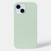 Mint Green Textured Leather Phone Case (Achterkant)