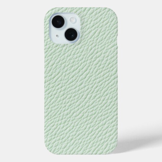 Mint Green Textured Leather Phone Case (Achterkant)