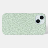 Mint Green Textured Leather Phone Case (Achterkant (horizontaal))