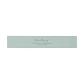 Mint Green The Wedding of Invitation Belly Band Uitnodigingen Wikkel (Vlak)