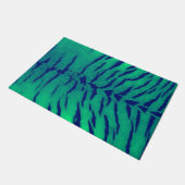 Mint Green Tiger Skin Print Deurmat (Schuin)