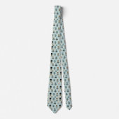 Mint Green Tiled Petten Designer Stropdas (Voorkant)