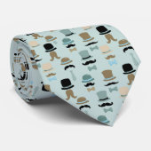 Mint Green Tiled Petten Designer Stropdas (Opgerold)