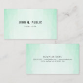 Mint Green Trendy Modern Simple Sjabloon Visitekaartje (Voorkant / Achterkant)