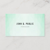Mint Green Trendy Modern Simple Sjabloon Visitekaartje (Voorkant)