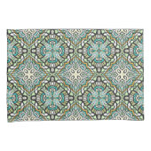 Mint Green Turquoise Hip Bohemian Bali Art Motif Kussensloop (Voorkant-Rechts)