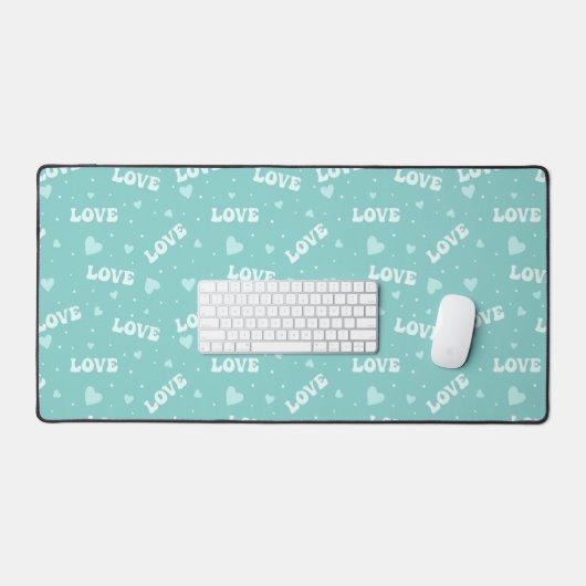 MINT GREEN VALENTIJN LOVE SCRIPT BUREAUMAT (Keyboard & Muis)