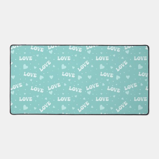 MINT GREEN VALENTIJN LOVE SCRIPT BUREAUMAT (Voorkant)