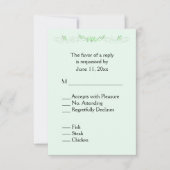 Mint Green Vine RSVP met Menu (Voorkant)