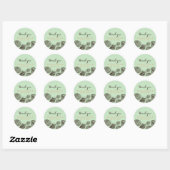 Mint Green Vintage Seashells Beach Wedding Sticker (Vel)