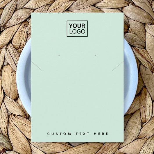 Mint green voeg logo ketting oormerkende vertoning visitekaartje