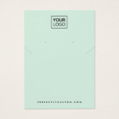 Mint green voeg logo ketting oormerkende vertoning visitekaartje (Voorkant)
