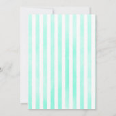 Mint Green Watercolor Stripe Christmas Party       Kaart (Achterkant)