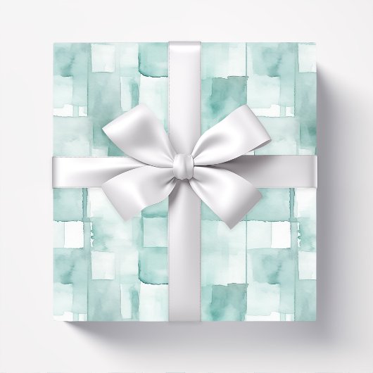 Mint Green Waterverf Abstract Cadeaupapier